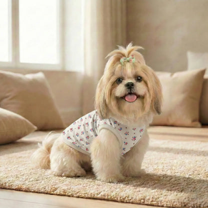 Roupa para Cachorro Pequeno Skeepy Soft™ Flowers